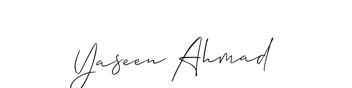 It looks lik you need a new signature style for name Yaseen Ahmad. Design unique handwritten (Allison_Script) signature with our free signature maker in just a few clicks. Yaseen Ahmad signature style 2 images and pictures png