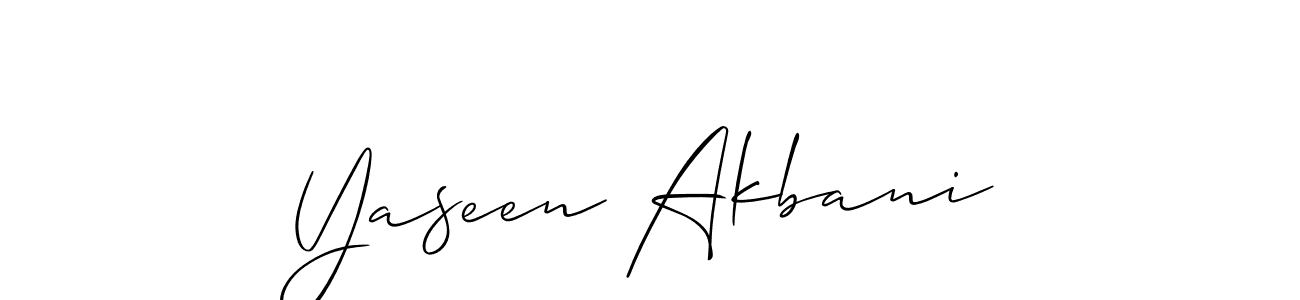 Make a beautiful signature design for name Yaseen Akbani. With this signature (Allison_Script) style, you can create a handwritten signature for free. Yaseen Akbani signature style 2 images and pictures png