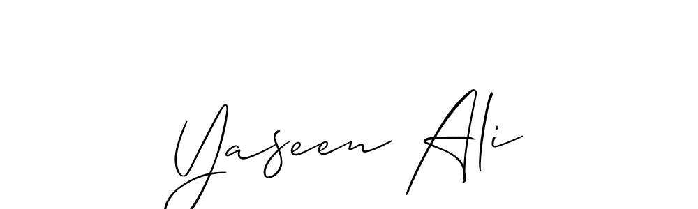 Allison_Script is a professional signature style that is perfect for those who want to add a touch of class to their signature. It is also a great choice for those who want to make their signature more unique. Get Yaseen Ali name to fancy signature for free. Yaseen Ali signature style 2 images and pictures png