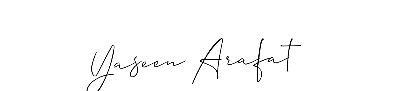 How to make Yaseen Arafat name signature. Use Allison_Script style for creating short signs online. This is the latest handwritten sign. Yaseen Arafat signature style 2 images and pictures png