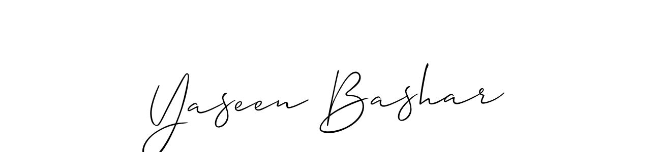 How to make Yaseen Bashar signature? Allison_Script is a professional autograph style. Create handwritten signature for Yaseen Bashar name. Yaseen Bashar signature style 2 images and pictures png