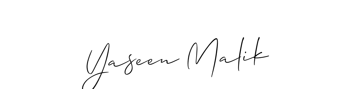 Design your own signature with our free online signature maker. With this signature software, you can create a handwritten (Allison_Script) signature for name Yaseen Malik. Yaseen Malik signature style 2 images and pictures png