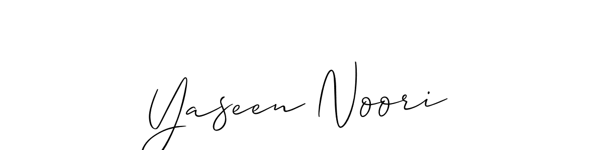 Yaseen Noori stylish signature style. Best Handwritten Sign (Allison_Script) for my name. Handwritten Signature Collection Ideas for my name Yaseen Noori. Yaseen Noori signature style 2 images and pictures png