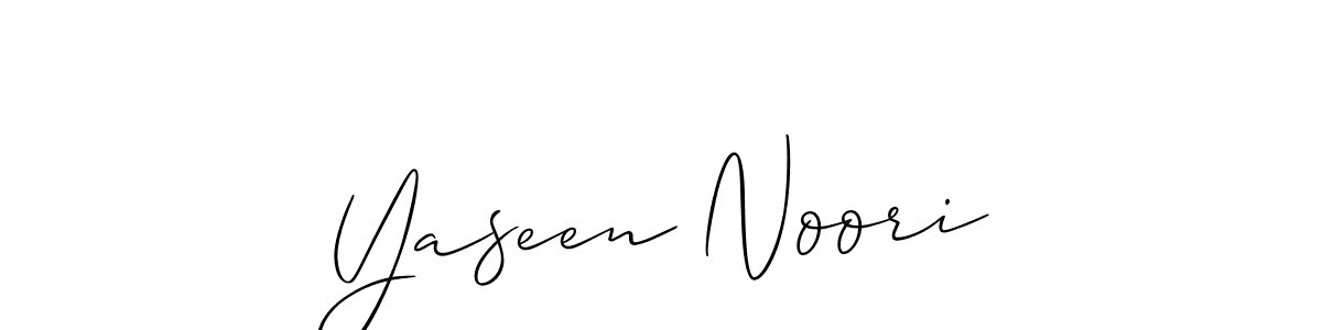 How to make Yaseen Noori name signature. Use Allison_Script style for creating short signs online. This is the latest handwritten sign. Yaseen Noori signature style 2 images and pictures png