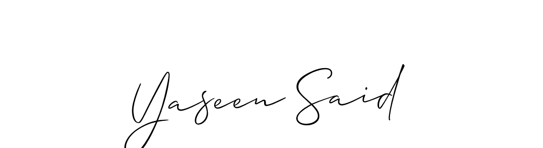Design your own signature with our free online signature maker. With this signature software, you can create a handwritten (Allison_Script) signature for name Yaseen Said. Yaseen Said signature style 2 images and pictures png