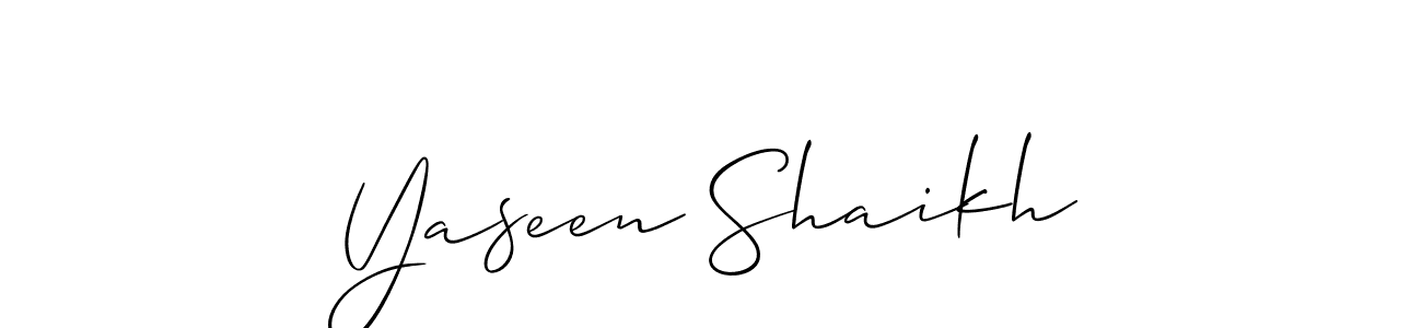 Also You can easily find your signature by using the search form. We will create Yaseen Shaikh name handwritten signature images for you free of cost using Allison_Script sign style. Yaseen Shaikh signature style 2 images and pictures png