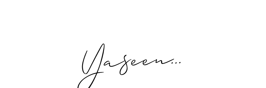 Make a beautiful signature design for name Yaseen.... With this signature (Allison_Script) style, you can create a handwritten signature for free. Yaseen... signature style 2 images and pictures png