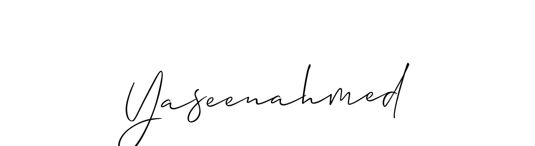 Also You can easily find your signature by using the search form. We will create Yaseenahmed name handwritten signature images for you free of cost using Allison_Script sign style. Yaseenahmed signature style 2 images and pictures png