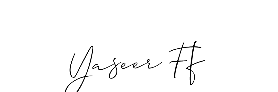 How to Draw Yaseer Ff signature style? Allison_Script is a latest design signature styles for name Yaseer Ff. Yaseer Ff signature style 2 images and pictures png