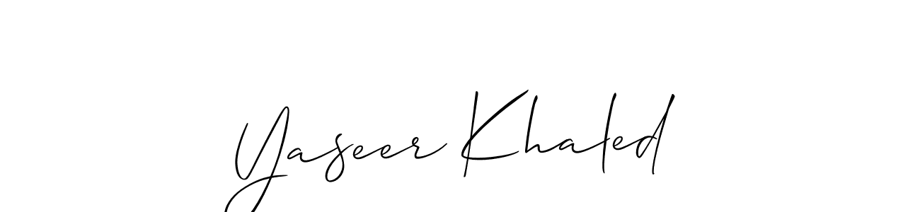 Check out images of Autograph of Yaseer Khaled name. Actor Yaseer Khaled Signature Style. Allison_Script is a professional sign style online. Yaseer Khaled signature style 2 images and pictures png