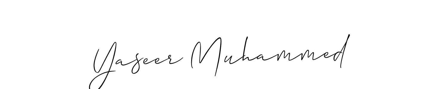 Make a beautiful signature design for name Yaseer Muhammed. With this signature (Allison_Script) style, you can create a handwritten signature for free. Yaseer Muhammed signature style 2 images and pictures png