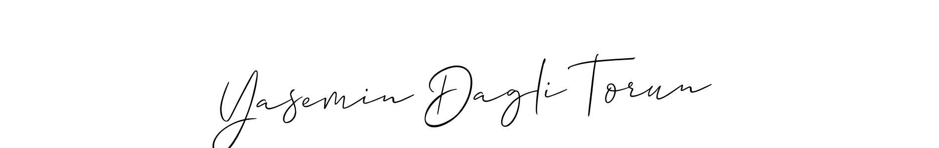 Also we have Yasemin Dagli Torun name is the best signature style. Create professional handwritten signature collection using Allison_Script autograph style. Yasemin Dagli Torun signature style 2 images and pictures png