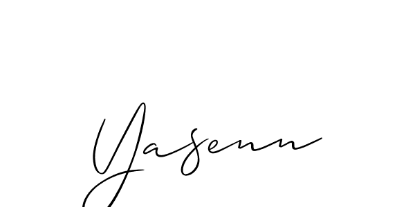 It looks lik you need a new signature style for name Yasenn. Design unique handwritten (Allison_Script) signature with our free signature maker in just a few clicks. Yasenn signature style 2 images and pictures png