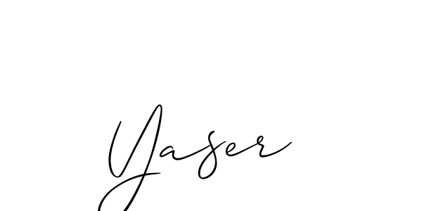How to make Yaser  signature? Allison_Script is a professional autograph style. Create handwritten signature for Yaser  name. Yaser  signature style 2 images and pictures png