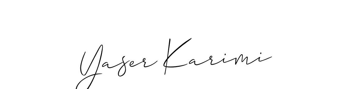 Make a short Yaser Karimi signature style. Manage your documents anywhere anytime using Allison_Script. Create and add eSignatures, submit forms, share and send files easily. Yaser Karimi signature style 2 images and pictures png