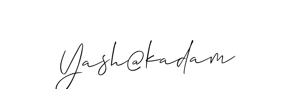 It looks lik you need a new signature style for name Yash@kadam. Design unique handwritten (Allison_Script) signature with our free signature maker in just a few clicks. Yash@kadam signature style 2 images and pictures png