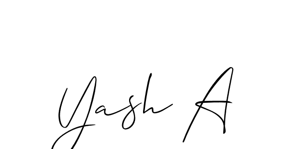 You should practise on your own different ways (Allison_Script) to write your name (Yash A) in signature. don't let someone else do it for you. Yash A signature style 2 images and pictures png