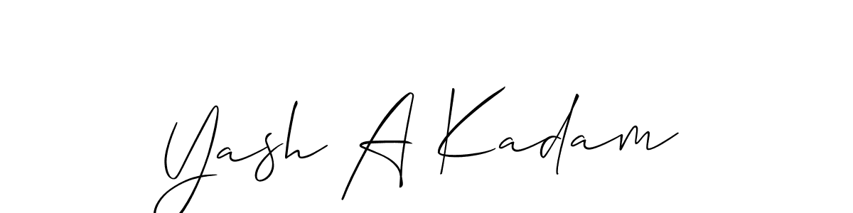 Make a beautiful signature design for name Yash A Kadam. Use this online signature maker to create a handwritten signature for free. Yash A Kadam signature style 2 images and pictures png