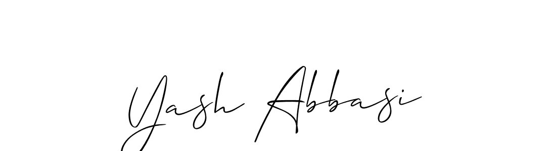 Also we have Yash Abbasi name is the best signature style. Create professional handwritten signature collection using Allison_Script autograph style. Yash Abbasi signature style 2 images and pictures png