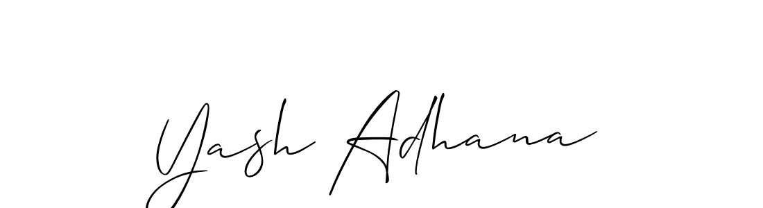 Also You can easily find your signature by using the search form. We will create Yash Adhana name handwritten signature images for you free of cost using Allison_Script sign style. Yash Adhana signature style 2 images and pictures png