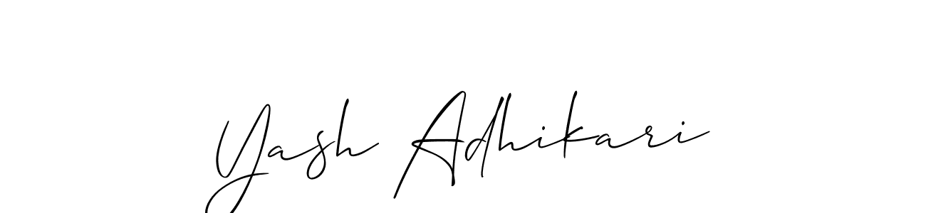 Design your own signature with our free online signature maker. With this signature software, you can create a handwritten (Allison_Script) signature for name Yash Adhikari. Yash Adhikari signature style 2 images and pictures png
