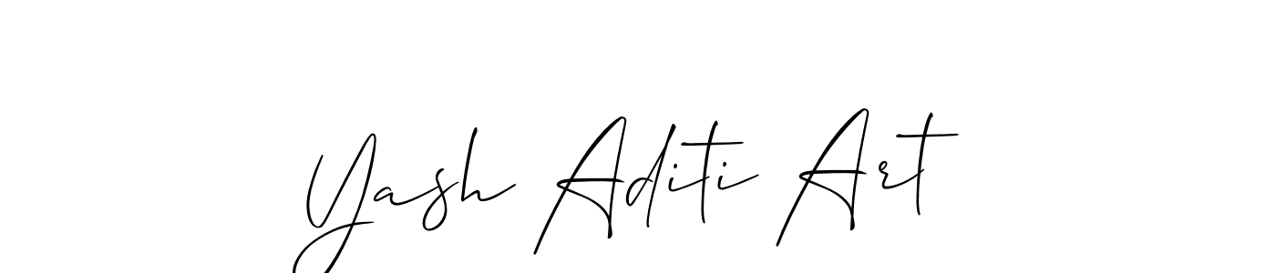 You should practise on your own different ways (Allison_Script) to write your name (Yash Aditi Art) in signature. don't let someone else do it for you. Yash Aditi Art signature style 2 images and pictures png