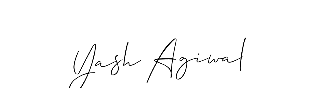 Allison_Script is a professional signature style that is perfect for those who want to add a touch of class to their signature. It is also a great choice for those who want to make their signature more unique. Get Yash Agiwal name to fancy signature for free. Yash Agiwal signature style 2 images and pictures png