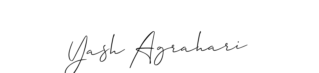 Yash Agrahari stylish signature style. Best Handwritten Sign (Allison_Script) for my name. Handwritten Signature Collection Ideas for my name Yash Agrahari. Yash Agrahari signature style 2 images and pictures png