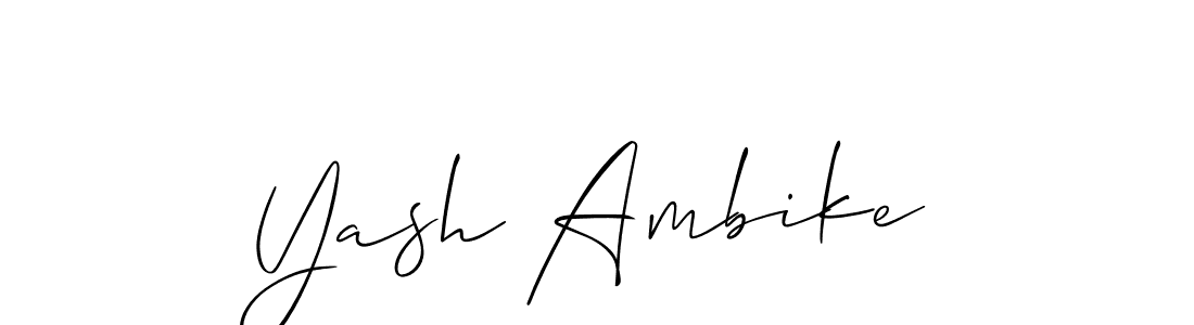 Best and Professional Signature Style for Yash Ambike. Allison_Script Best Signature Style Collection. Yash Ambike signature style 2 images and pictures png