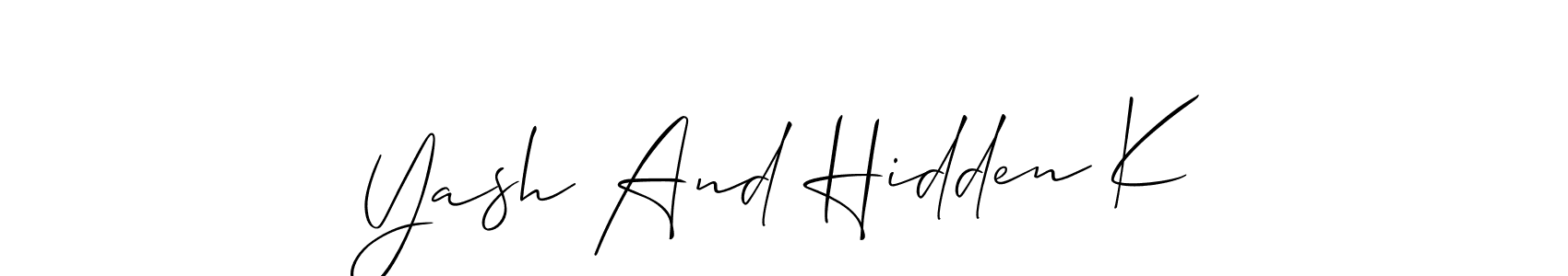 Make a beautiful signature design for name Yash And Hidden K. Use this online signature maker to create a handwritten signature for free. Yash And Hidden K signature style 2 images and pictures png
