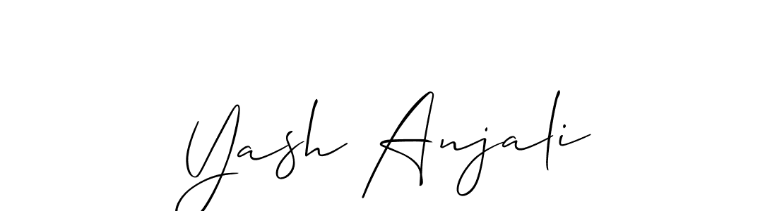 Also You can easily find your signature by using the search form. We will create Yash Anjali name handwritten signature images for you free of cost using Allison_Script sign style. Yash Anjali signature style 2 images and pictures png