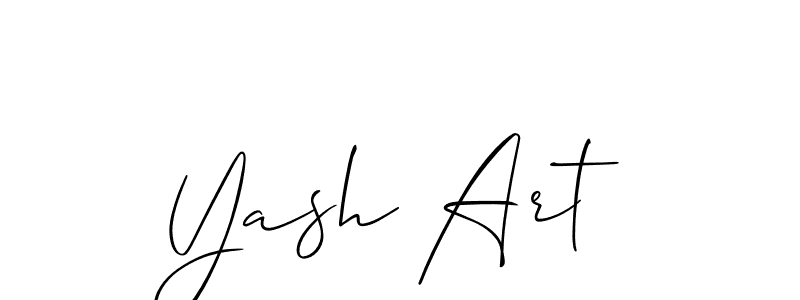 Also we have Yash Art name is the best signature style. Create professional handwritten signature collection using Allison_Script autograph style. Yash Art signature style 2 images and pictures png
