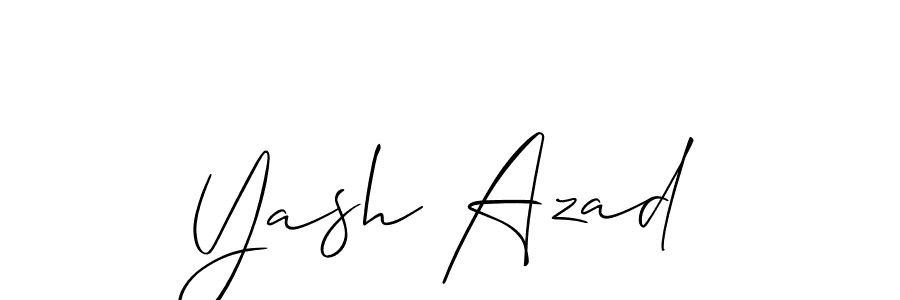 Create a beautiful signature design for name Yash Azad. With this signature (Allison_Script) fonts, you can make a handwritten signature for free. Yash Azad signature style 2 images and pictures png