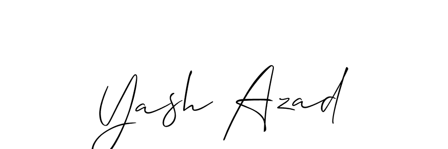 Also we have Yash Azad name is the best signature style. Create professional handwritten signature collection using Allison_Script autograph style. Yash Azad signature style 2 images and pictures png