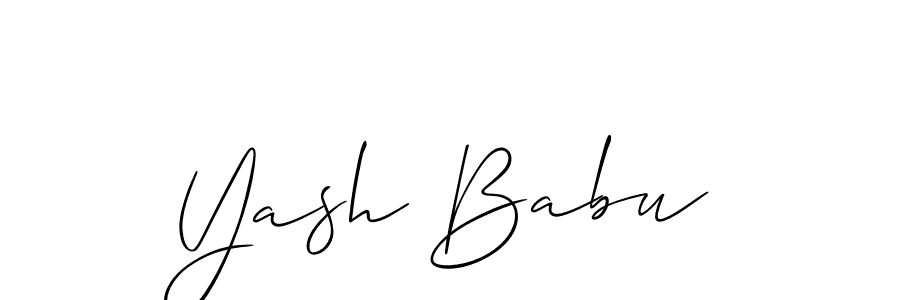 Also we have Yash Babu name is the best signature style. Create professional handwritten signature collection using Allison_Script autograph style. Yash Babu signature style 2 images and pictures png