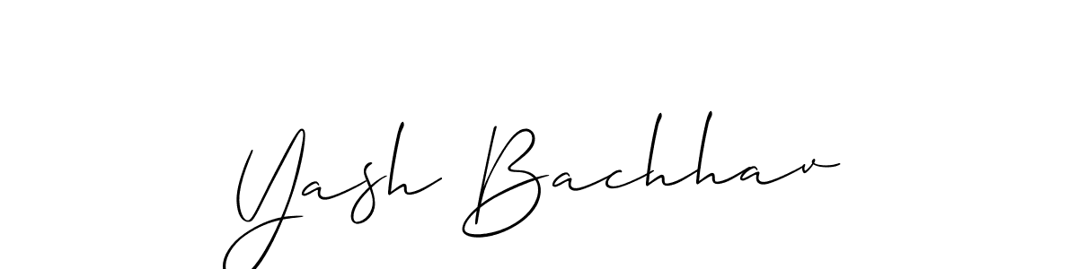 The best way (Allison_Script) to make a short signature is to pick only two or three words in your name. The name Yash Bachhav include a total of six letters. For converting this name. Yash Bachhav signature style 2 images and pictures png