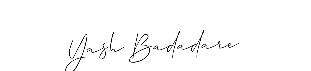 Also You can easily find your signature by using the search form. We will create Yash Badadare name handwritten signature images for you free of cost using Allison_Script sign style. Yash Badadare signature style 2 images and pictures png
