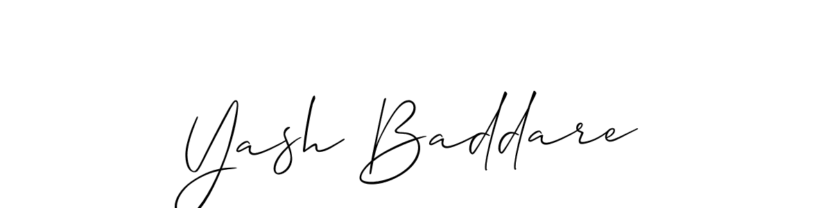 Similarly Allison_Script is the best handwritten signature design. Signature creator online .You can use it as an online autograph creator for name Yash Baddare. Yash Baddare signature style 2 images and pictures png