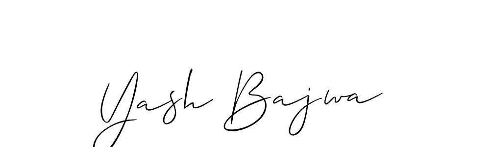 The best way (Allison_Script) to make a short signature is to pick only two or three words in your name. The name Yash Bajwa include a total of six letters. For converting this name. Yash Bajwa signature style 2 images and pictures png