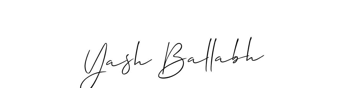 Similarly Allison_Script is the best handwritten signature design. Signature creator online .You can use it as an online autograph creator for name Yash Ballabh. Yash Ballabh signature style 2 images and pictures png