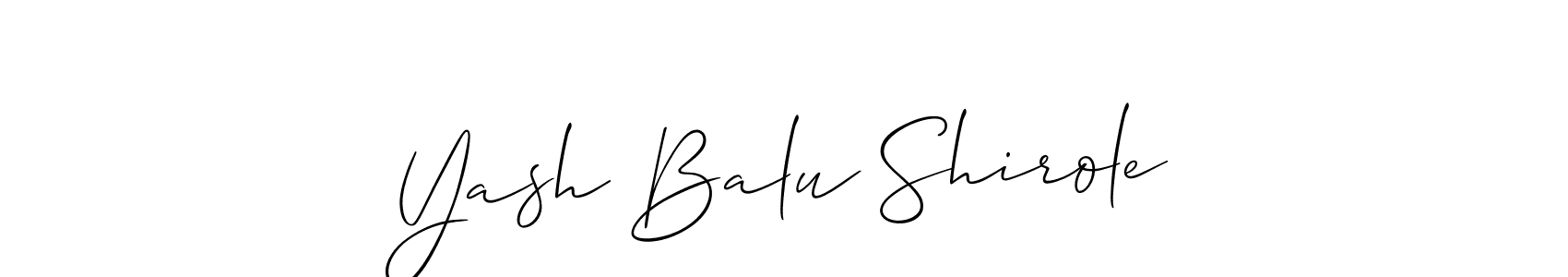 Make a beautiful signature design for name Yash Balu Shirole. Use this online signature maker to create a handwritten signature for free. Yash Balu Shirole signature style 2 images and pictures png