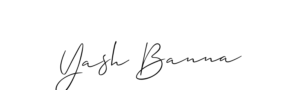 How to make Yash Banna name signature. Use Allison_Script style for creating short signs online. This is the latest handwritten sign. Yash Banna signature style 2 images and pictures png