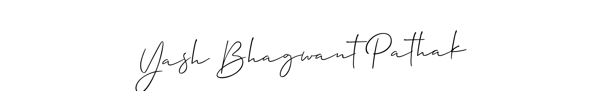 Allison_Script is a professional signature style that is perfect for those who want to add a touch of class to their signature. It is also a great choice for those who want to make their signature more unique. Get Yash Bhagwant Pathak name to fancy signature for free. Yash Bhagwant Pathak signature style 2 images and pictures png