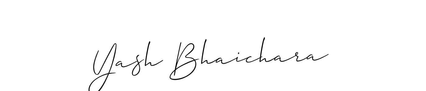 It looks lik you need a new signature style for name Yash Bhaichara. Design unique handwritten (Allison_Script) signature with our free signature maker in just a few clicks. Yash Bhaichara signature style 2 images and pictures png