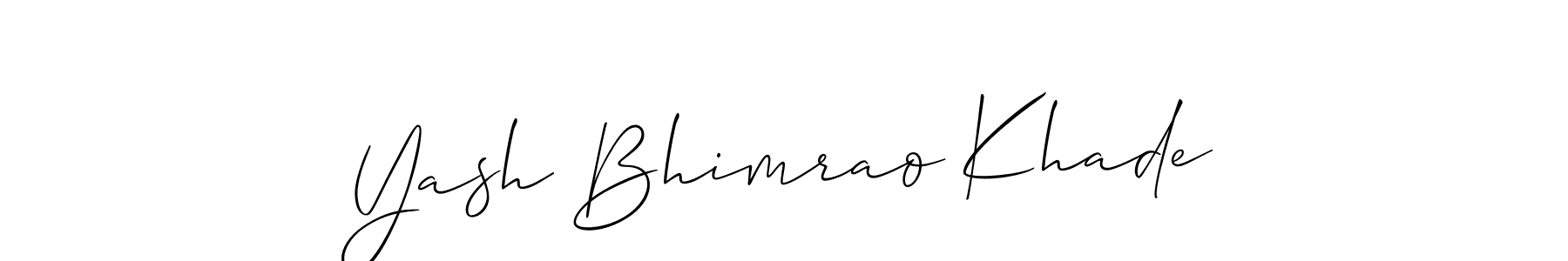 How to make Yash Bhimrao Khade name signature. Use Allison_Script style for creating short signs online. This is the latest handwritten sign. Yash Bhimrao Khade signature style 2 images and pictures png
