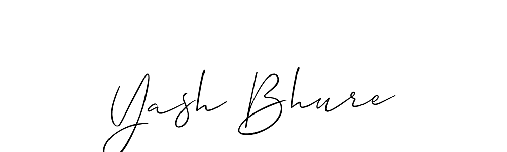 if you are searching for the best signature style for your name Yash Bhure. so please give up your signature search. here we have designed multiple signature styles  using Allison_Script. Yash Bhure signature style 2 images and pictures png