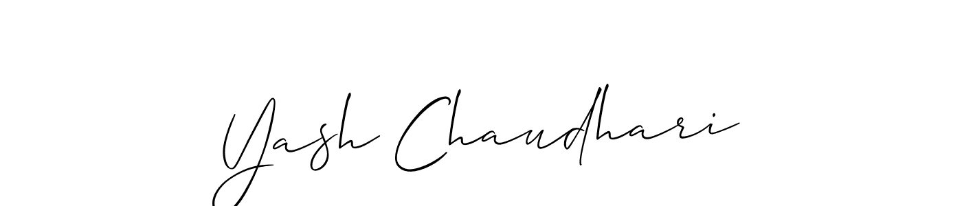 How to make Yash Chaudhari signature? Allison_Script is a professional autograph style. Create handwritten signature for Yash Chaudhari name. Yash Chaudhari signature style 2 images and pictures png