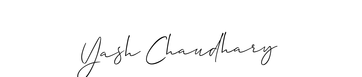 Use a signature maker to create a handwritten signature online. With this signature software, you can design (Allison_Script) your own signature for name Yash Chaudhary. Yash Chaudhary signature style 2 images and pictures png