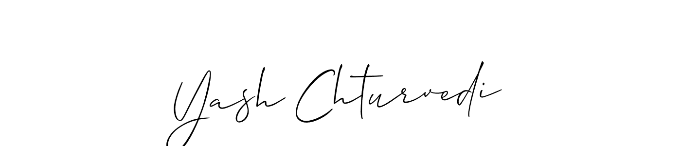 Create a beautiful signature design for name Yash Chturvedi. With this signature (Allison_Script) fonts, you can make a handwritten signature for free. Yash Chturvedi signature style 2 images and pictures png