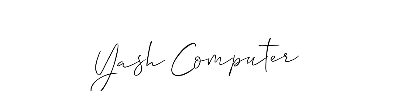How to make Yash Computer name signature. Use Allison_Script style for creating short signs online. This is the latest handwritten sign. Yash Computer signature style 2 images and pictures png